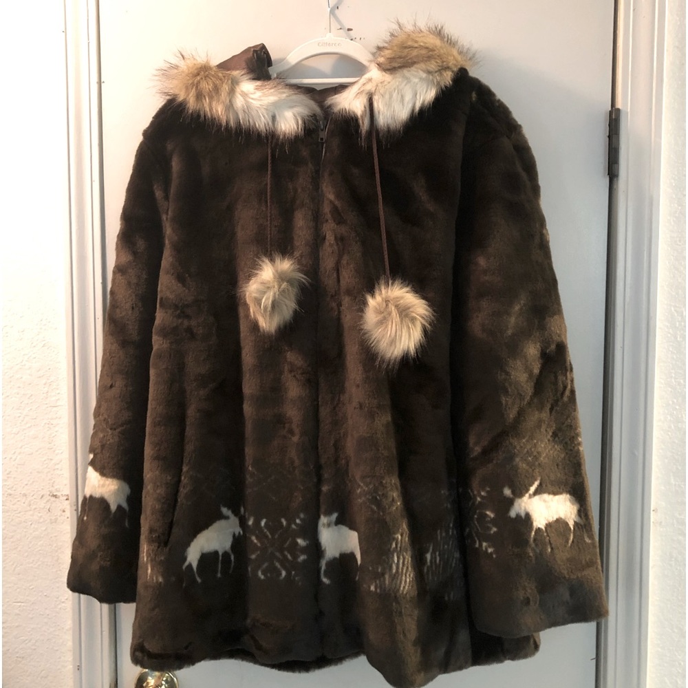 Black Mountain faux fur coat